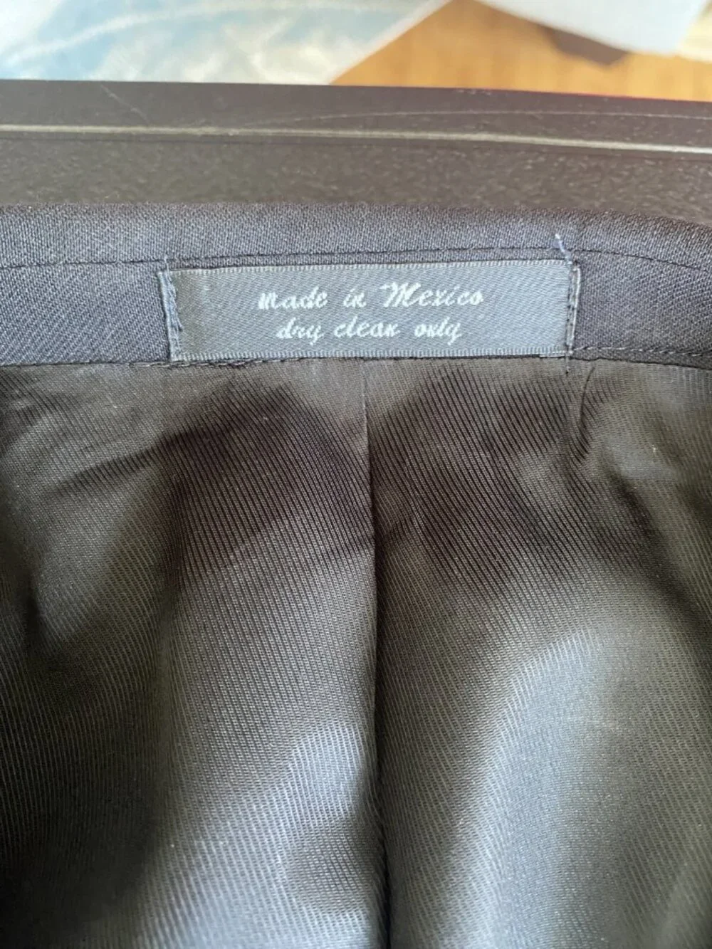 Mondo Gala Milan Men’s Black Blazer Sport Coat Suit Jacket 46R Stretch Mexico